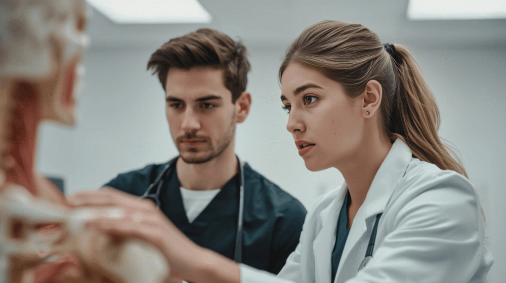 Osteopathic Students in clinic training. Auckland osteopath near me. Unity Osteopathy, Expert Osteopaths, Parnell, Auckland