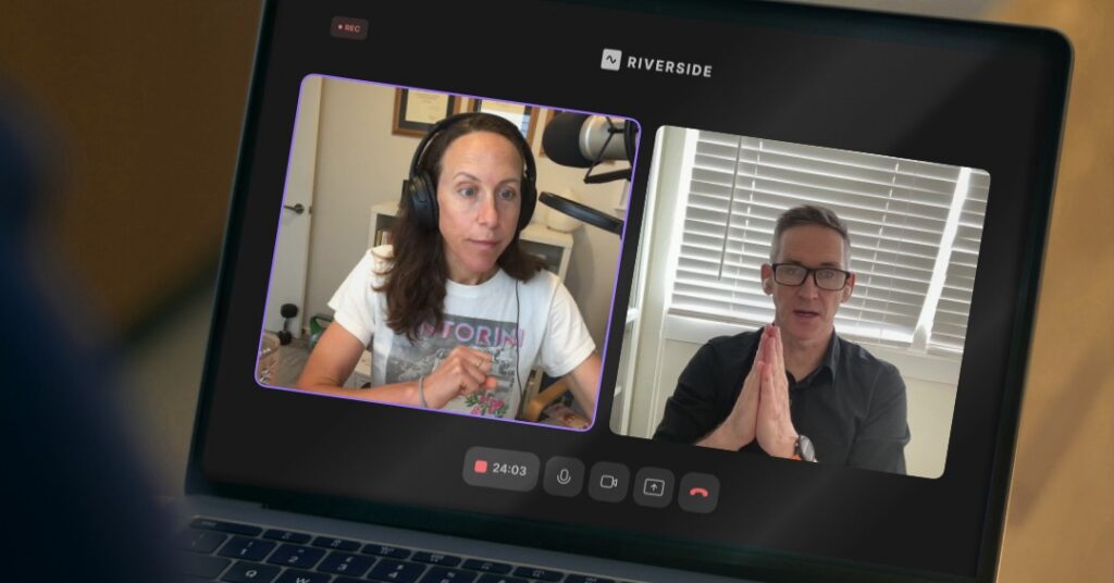 Matthew Stewart Osteopath chatting with Dr Mikki Williden PhD